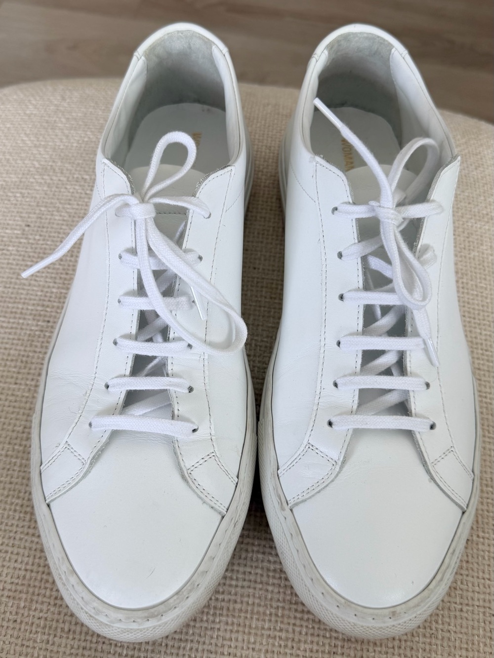 Women Common Projects White Leather Low-Top Sneakers